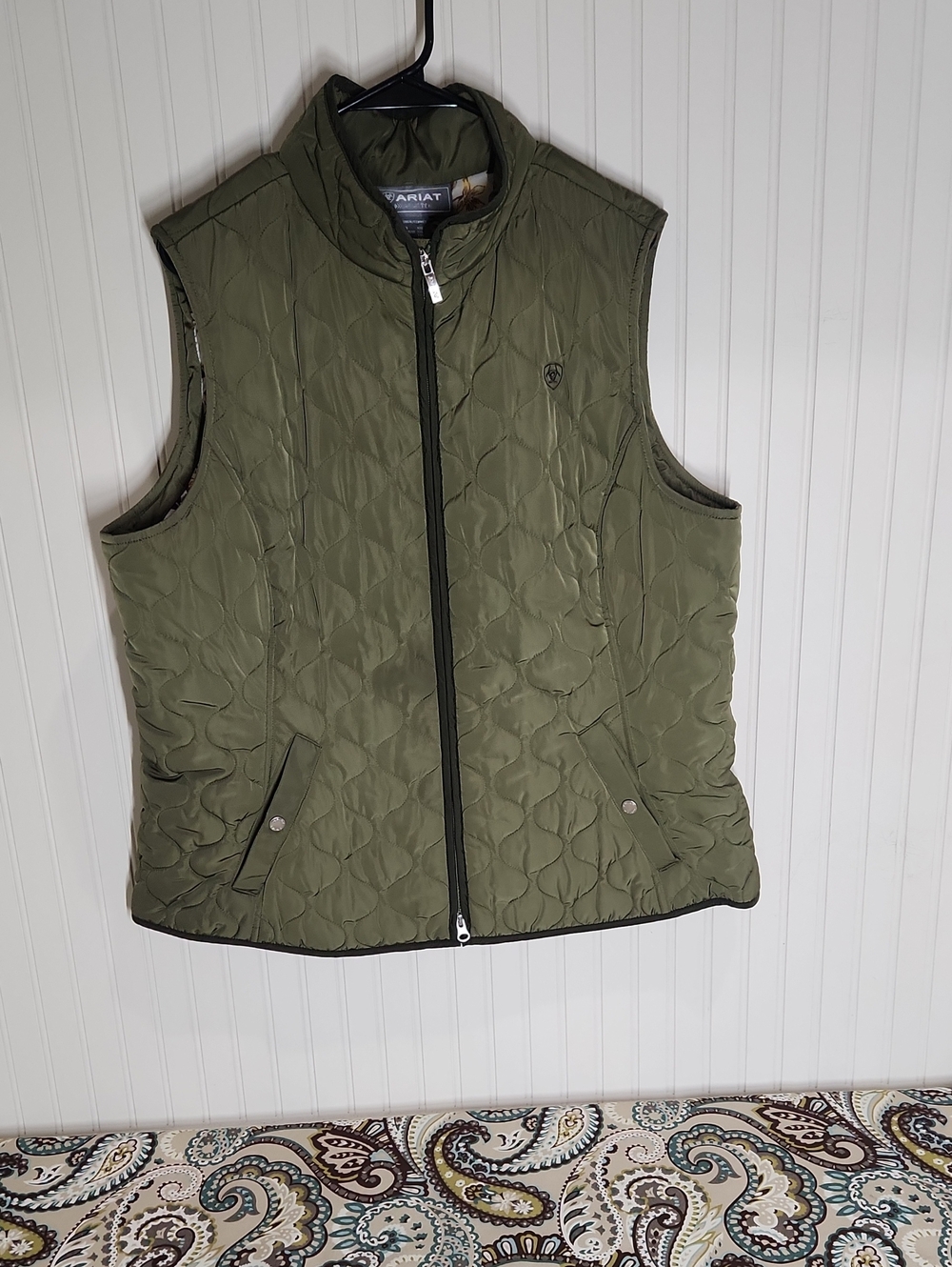 Ariat Olive Quilted Sleeveless Vest